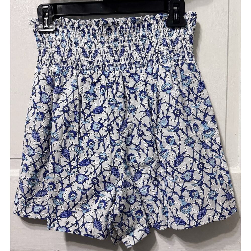 NWT Sachin Babi Blue Floral Eyelet “Millie Vine” Top & Shorts Set Size S - Picture 8 of 13